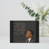 Obama Quote Briefkaart (Staand voorkant)