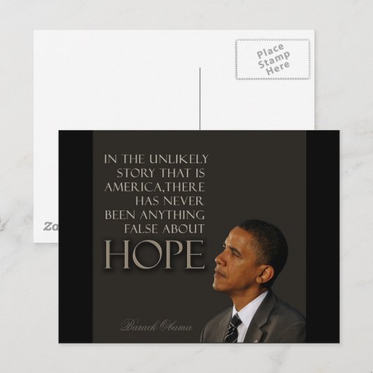 Obama Quote Briefkaart (Voorkant / Achterkant)