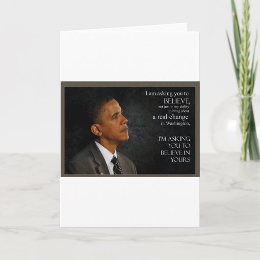 Obama Quote Kaart (Voorkant)