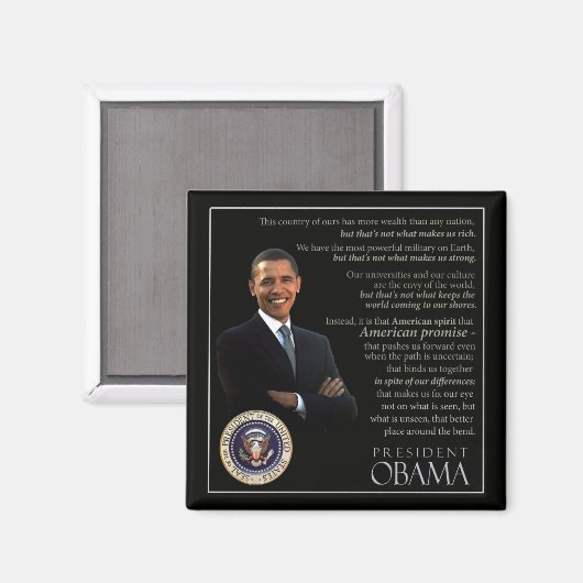 Obama Quote Magneet (Voorkant / Achterkant)