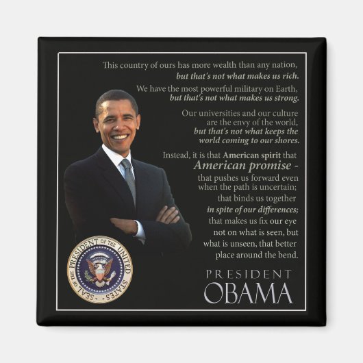 Obama Quote Magneet (Voorkant)