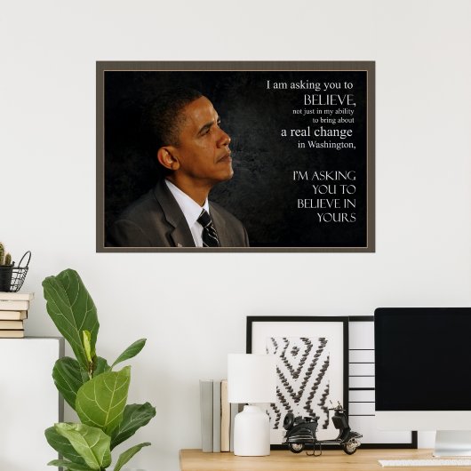 Obama Quote Poster (Thuiskantoor)