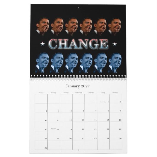 Obama Quotes - Gepersonaliseerd Kalender (Jan 2027)