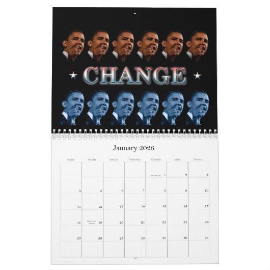 Obama Quotes - Gepersonaliseerd Kalender (Jan 2026)