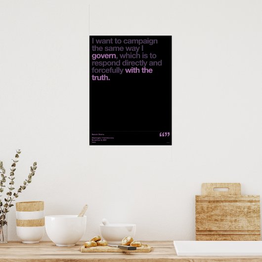 Obama Quotes Poster (Keuken)