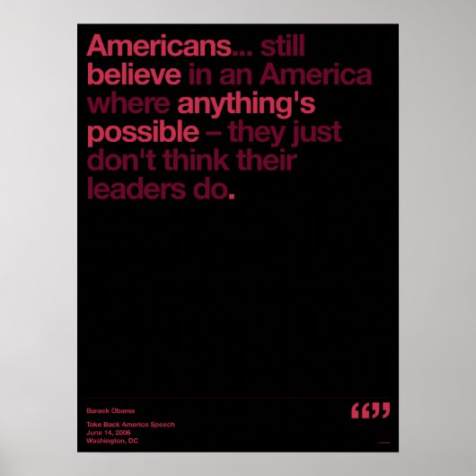 Obama Quotes Poster (Voorkant)
