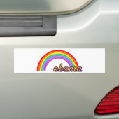 Obama Rainbow Bumpersticker (Op auto)
