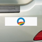 Obama Rainbow Bumpersticker (Op auto)