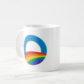 Obama Rainbow Koffiemok (Voorkant links)