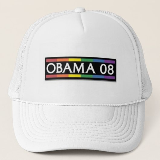 Obama Rainbow Pride Trucker Pet (Voorkant)