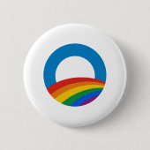 Obama Rainbow Ronde Button 5,7 Cm (Voorkant)