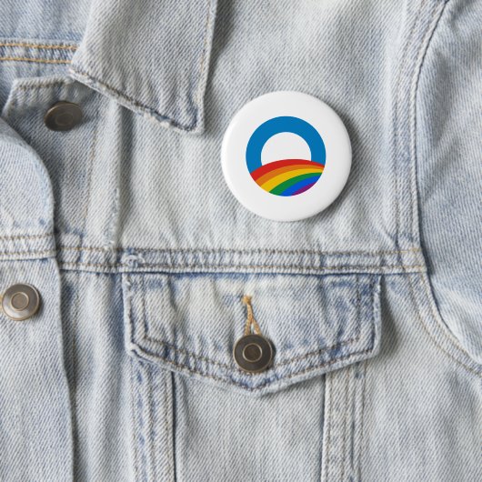 Obama Rainbow Ronde Button 5,7 Cm (In situ)
