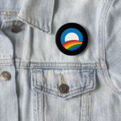 Obama Rainbow Ronde Button 5,7 Cm (In situ)