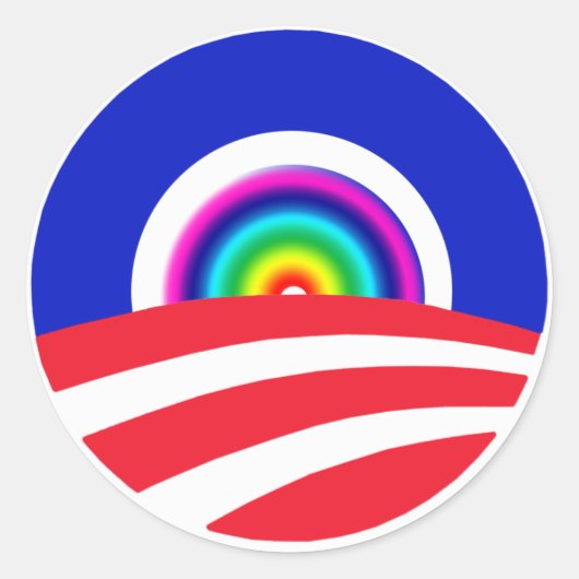 Obama Rainbow Stickers (Voorkant)