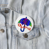 Obama Rainbow Umbrella Ronde Button 7,6 Cm (In situ)
