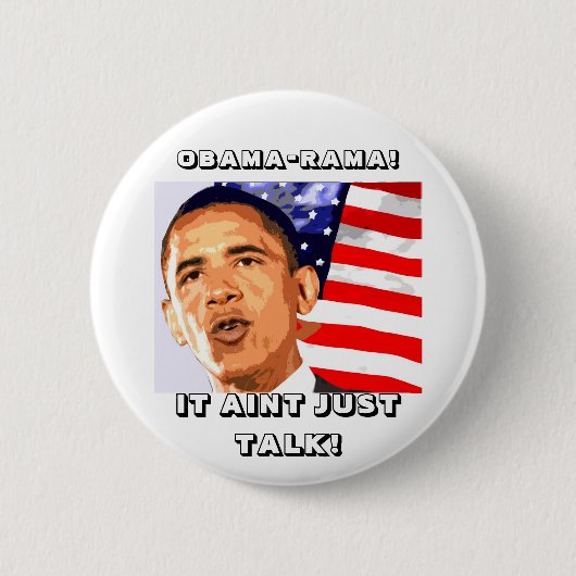 OBAMA-RAMA RONDE BUTTON 5,7 CM (Voorkant)