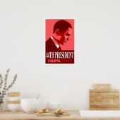 Obama Red 44e President Poster 3 (Keuken)