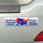 Obama - Red States Reverse Elec Map Bumpersticker (Op auto)