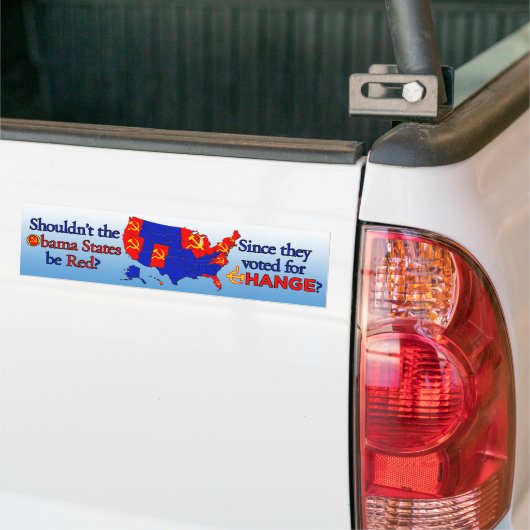 Obama - Red States Reverse Elec Map Bumpersticker (Op Truck)