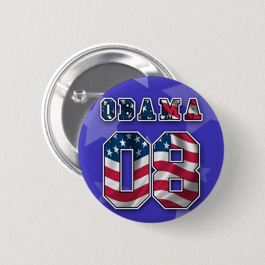 OBAMA RED WHITE EN BLUE BUTTON (Voorkant /achterkant)