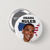 OBAMA, REGELS RONDE BUTTON 5,7 CM (Voorkant /achterkant)