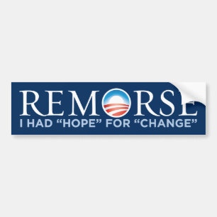 Obama - Remorse Bumpersticker