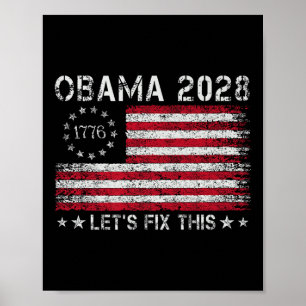 Obama Retro Amerikaanse vlag Patriottisch 2028 Po Poster