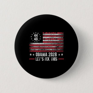 Obama Retro  Amerikaanse vlag Patriottisch 2028 Po Ronde Button 5,7 Cm
