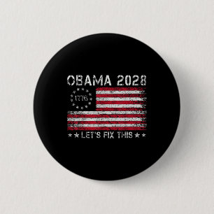 Obama Retro  Amerikaanse vlag Patriottisch 2028 Po Ronde Button 5,7 Cm