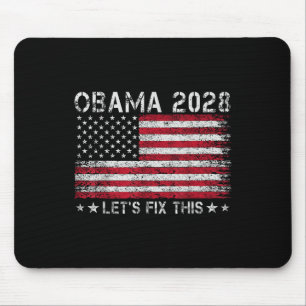 Obama Retro Flag Amerikaanse Patriottische 2028 P Muismat
