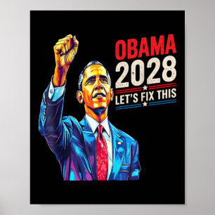 Obama Retro Patriottische 2028 Politieke Prote Poster