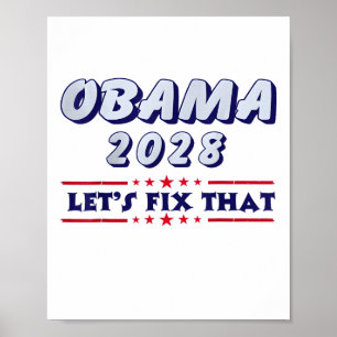 Obama Retro Patriottische 2028 Politieke Prote Poster