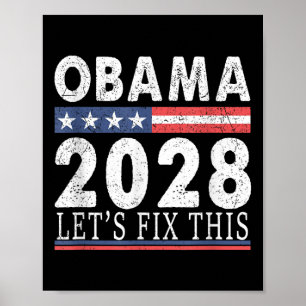 Obama Retro Patriottische 2028 Politieke Prote Poster