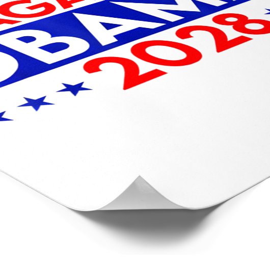 Obama  Retro Patriottische 2028 Politieke Prote Poster (Hoek)