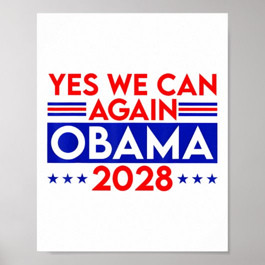 Obama  Retro Patriottische 2028 Politieke Prote Poster (Voorkant)