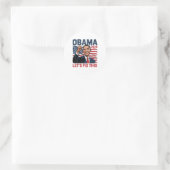 Obama Retro Patriottische 2028 Politieke Prote Ronde Sticker (Tas)
