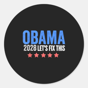 Obama Retro Patriottische 2028 Politieke Prote Ronde Sticker