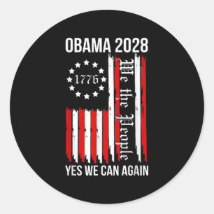 Obama Retro Patriottische 2028 Politieke Prote Ronde Sticker
