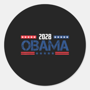 Obama Retro Patriottische 2028 Politieke Prote Ronde Sticker