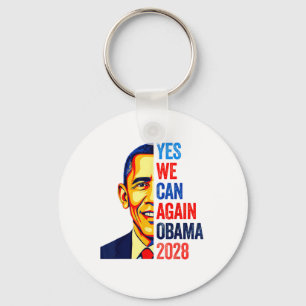 Obama Retro Patriottische 2028 Politieke Prote Sleutelhanger