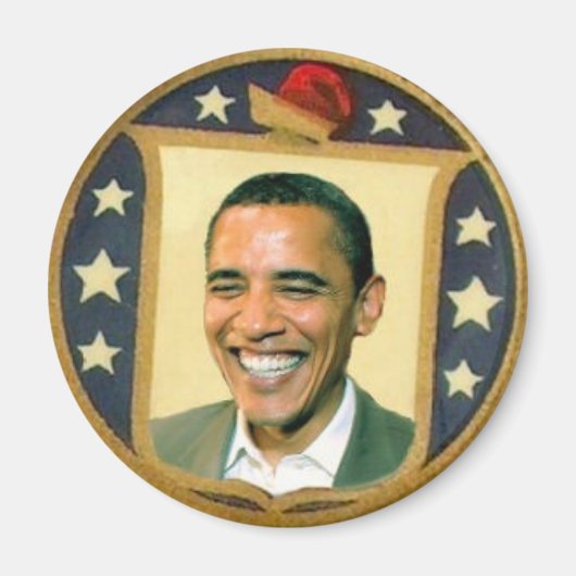 Obama Retro Shield Magneet (Voorkant)