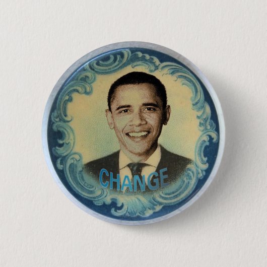 Obama Retro-Style Wave Button (Voorkant)