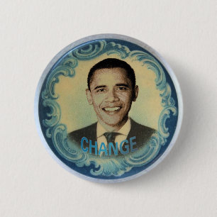Obama Retro-Style Wave Button