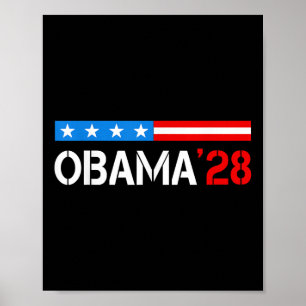 Obama Retro  Vlag Patriottisch 2028 Politiek Poster
