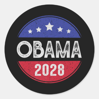 Obama Retro  Vlag Patriottisch 2028 Politiek Ronde Sticker