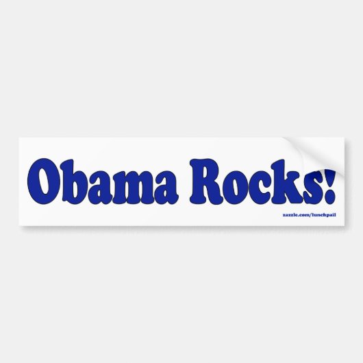 Obama Rocks Bumpersticker (Voorkant)