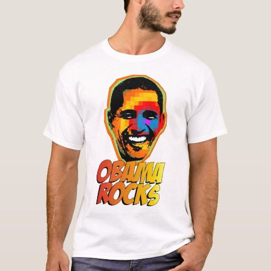 obama rocks t-shirt (Voorkant)