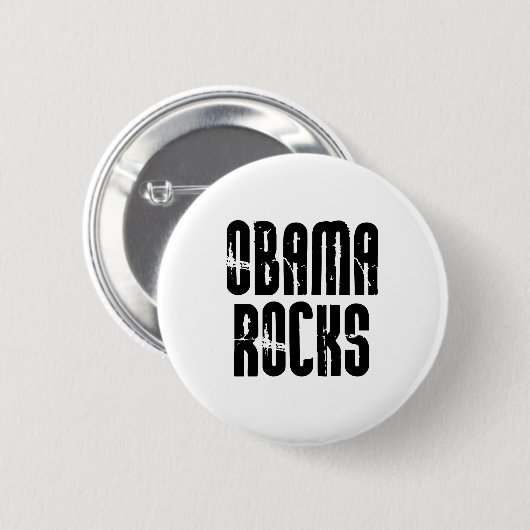 Obama rockt Button (Voorkant /achterkant)