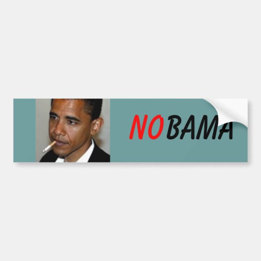 obama_roken1, NEE, BAMA Bumpersticker (Voorkant)