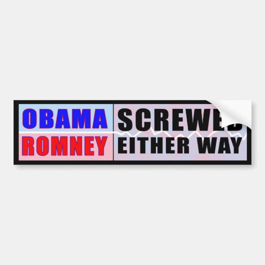 Obama Romney - schrok een van beide kanten op de b Bumpersticker (Voorkant)